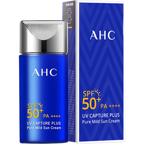 AHC Крем солнцезащитный лёгкий - UV Capture plus pure mild sun cream SPF 50+ PA++++, 50мл ahc крем солнцезащитный лёгкий uv capture plus pure mild sun cream spf 50 pa 50мл