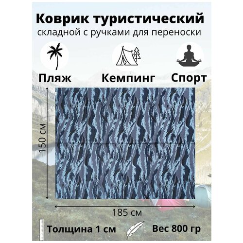 фото Коврик туристический складной 185*150 см для песка и гальки markforyou