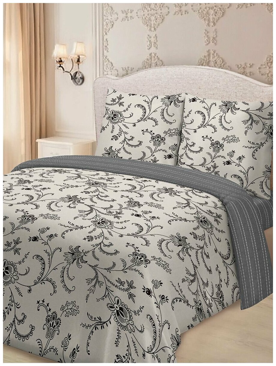 фото КПБ евро Для SNOFF сатин м251.21.04SТ рис.4787-1+4787а-1 Реймс