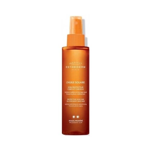 Institut Esthederm Oil Protective Moderate Sun Масло для тела и волос при умеренном солнце, 150 мл. солнцезащитное масло для тела и волос institut esthederm l huile solaire 150 мл