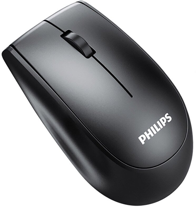 Мышь беспроводная Philips 3000, 1600dpi, Wireless/USB, Черный SPK7317