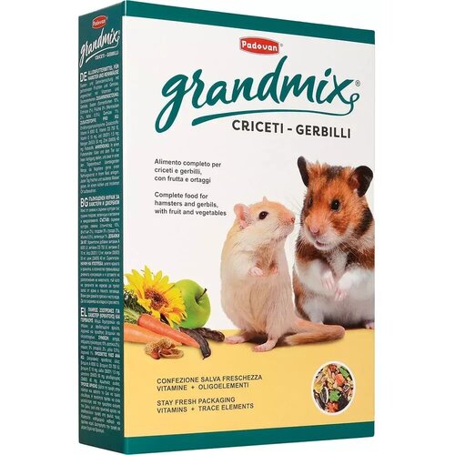 Основной корм для хомяков и песчанок Padovan Grandmix Criceti-Gerbilli 400 г. padovan criceti grandmix rodent seed 1 kg