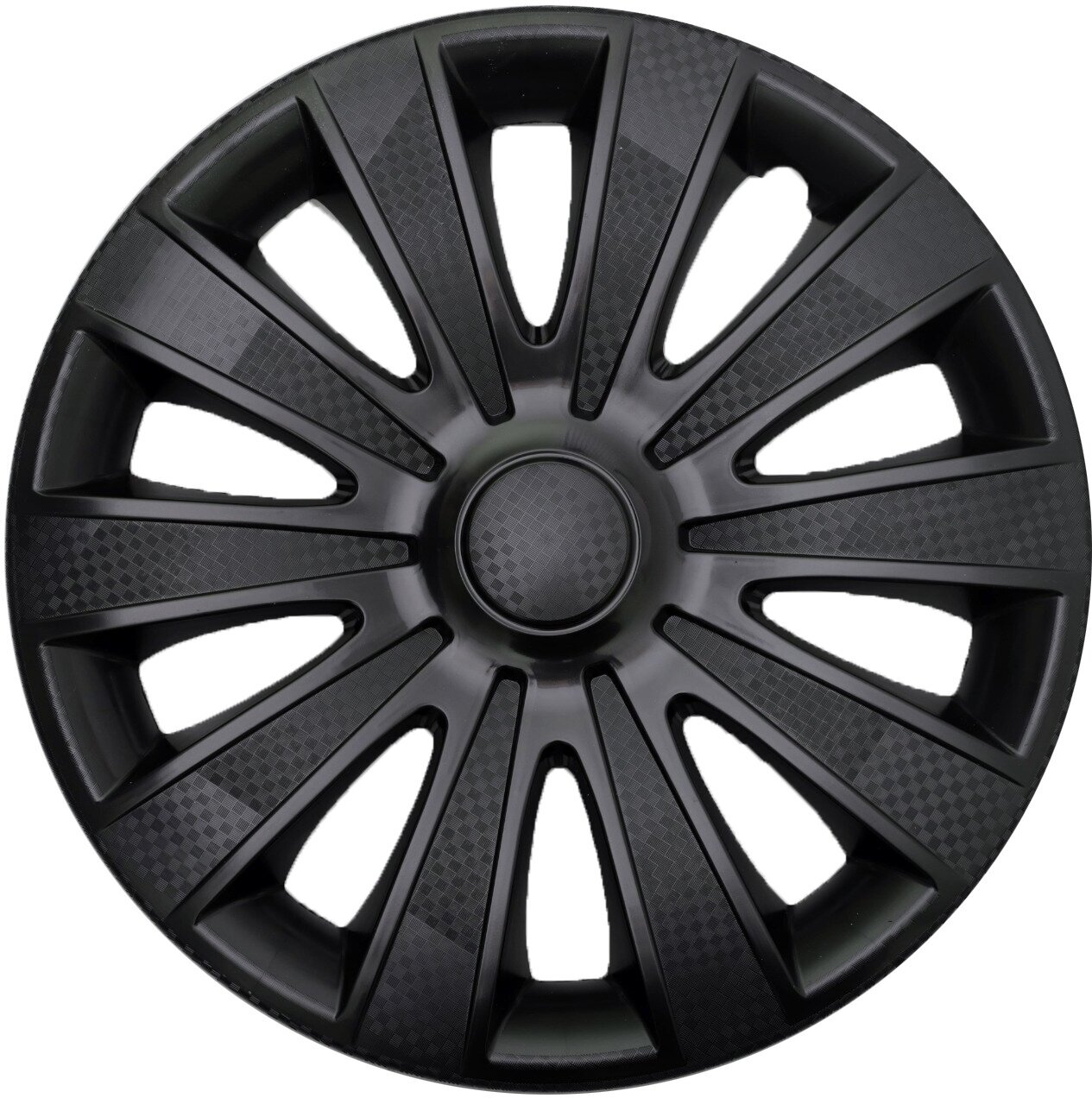 Колпаки на колеса STAR карат черный R16 комплект 4шт на диски радиус 16 легковой авто декоративные цвет черный карбон Black