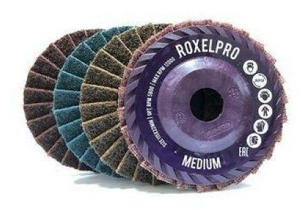 Круг лепестковый нетканый ROXPRO 115*22мм, конический, Medium RoxelPro 121333