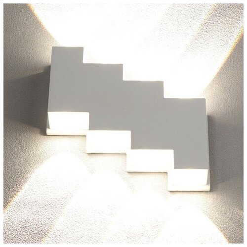 Светильник фасадный Луч FSD-012 8 Вт 3000К 4 луча IP65 220 В металл белый 2392₽