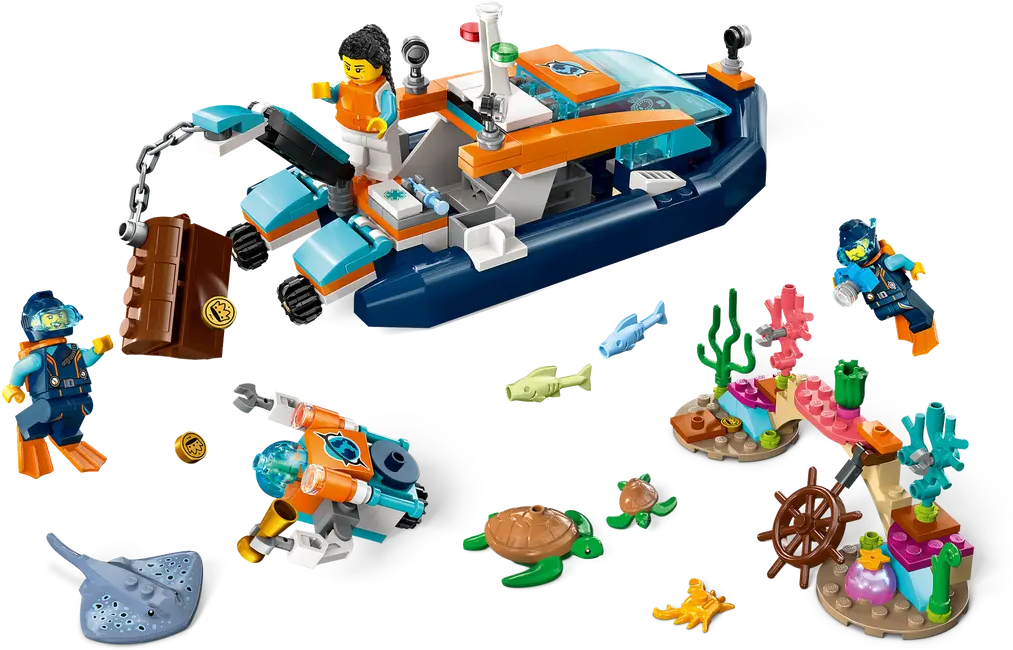 Конструктор LEGO City Explorer Diving Boat 60377