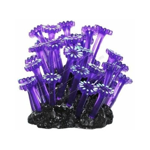 Коралл аквариумный Анемоны фиолетовые, силиконовый 10см, УЮТ