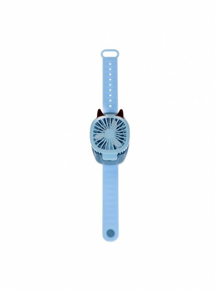 Мини вентилятор в форме наручных часов LOF-09, 3 скорости, подсветка, голубой (7348403) - фотография № 19