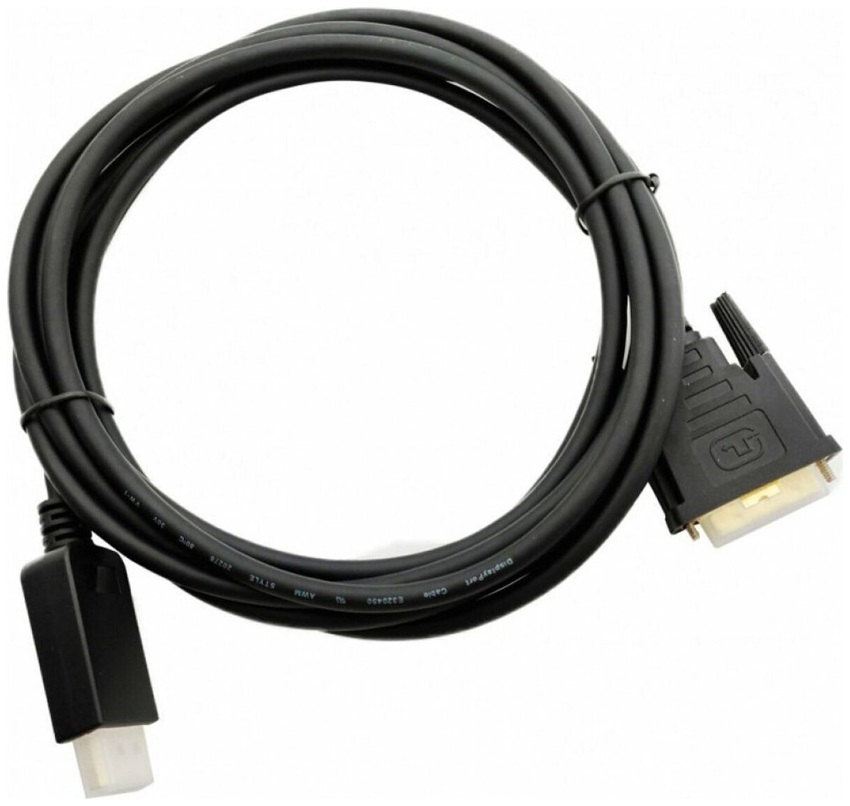 Кабель аудио-видео BURO 1.1v, DisplayPort (m) - DVI-D (Dual Link) (m) , 3м, GOLD черный [bhp dpp_dvi-3] - фото №3