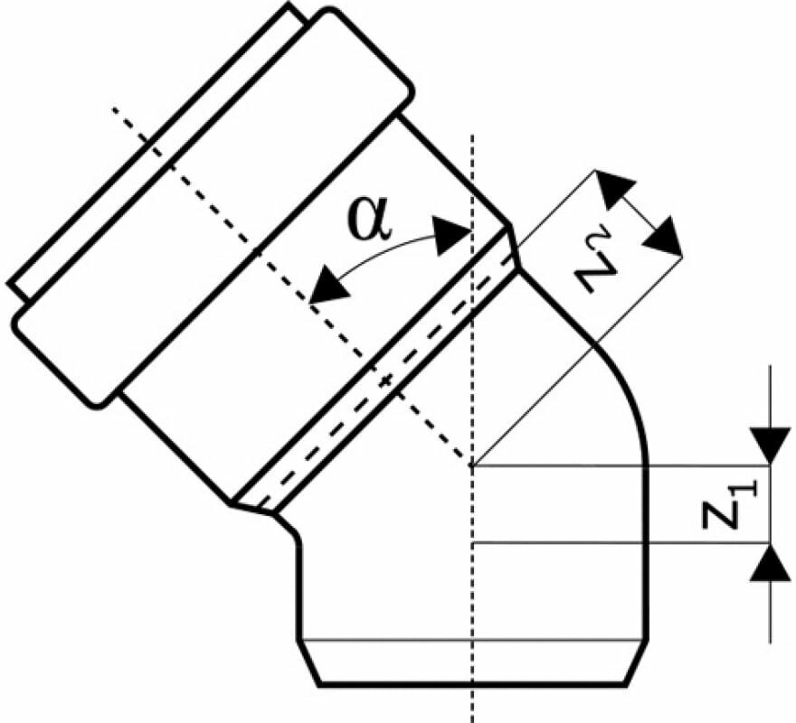 Отвод для внутренней канализации Ostendorf 335140 Ду 110мм 87/90˚ полипропилен (бесшумная) - фотография № 5
