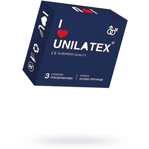 Ультрапрочные презервативы Unilatex Extra Strong - 3 шт. Особопрочные