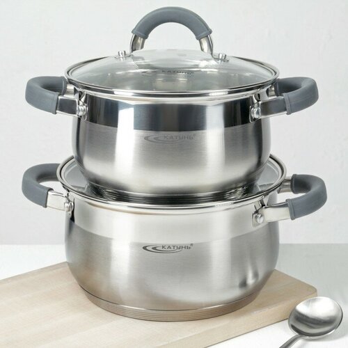 Набор кастрюль Ирида 2 предмета 2535 л капсульное дно 5807₽