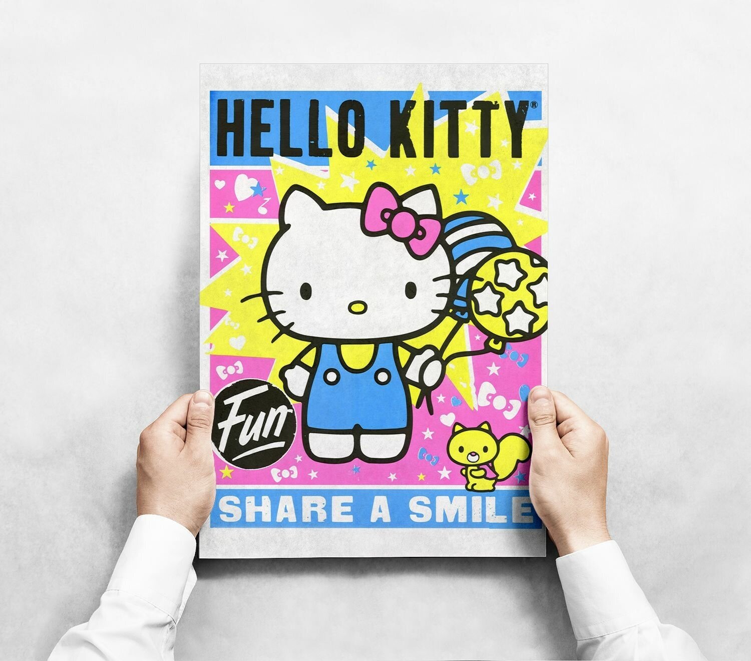 Плакат "Hello Kitty" формата А4 (21х30 см) без рамы