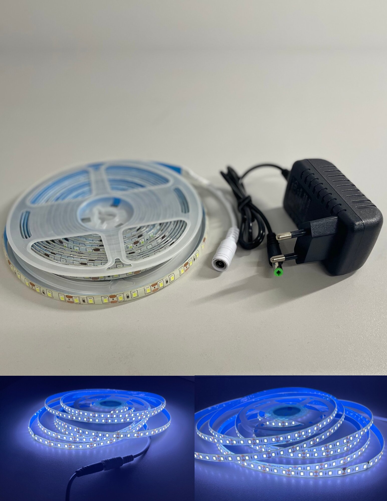 Комплект светодиодной ленты 120Led/m,SMD 2835 , 6500К, IP65 - фотография № 3