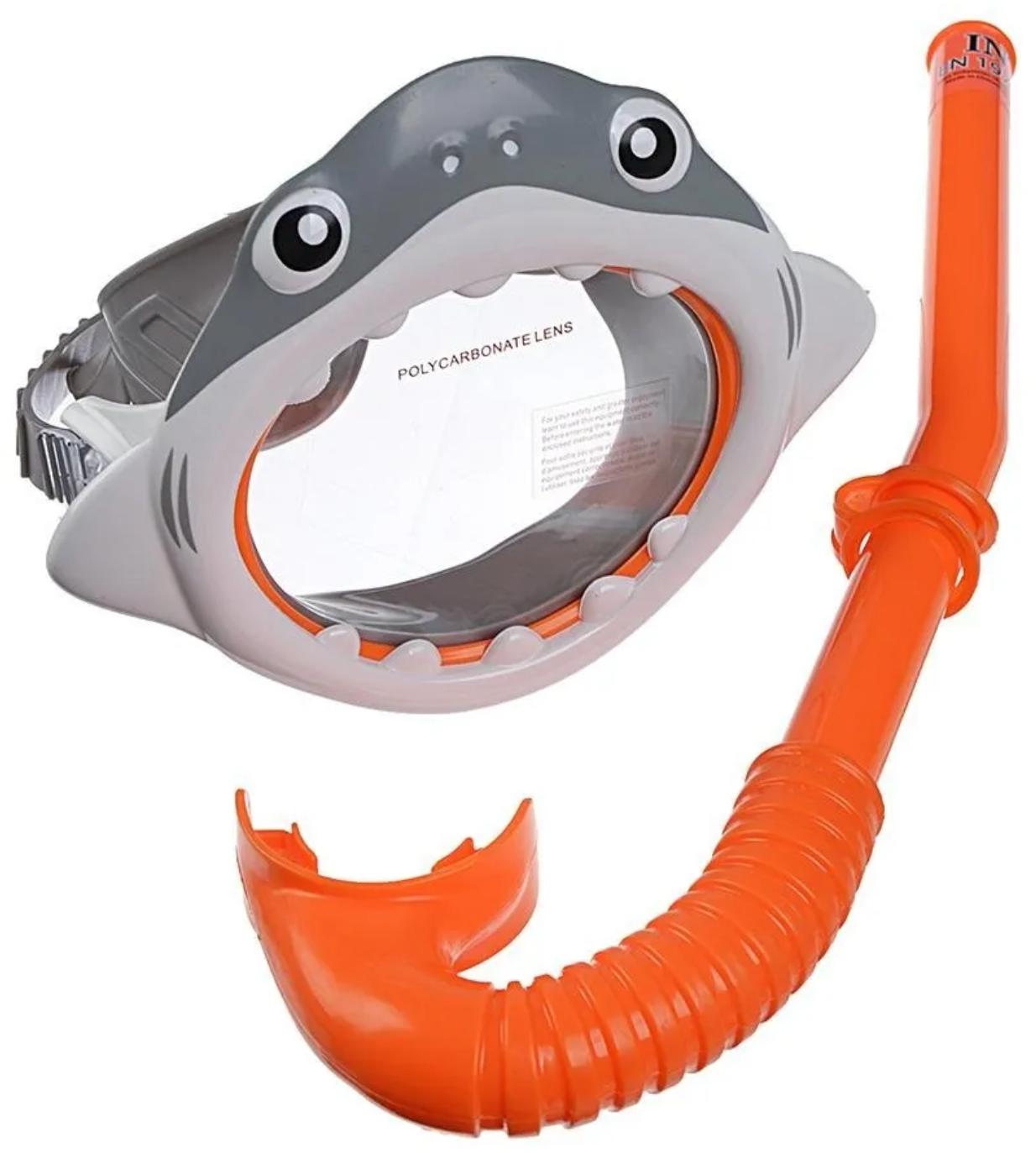 Набор для плавания, детские очки и трубка для подводного плавания, очки в виде акулы, 3-8 лет