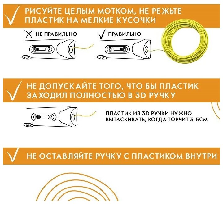 3D ручка AmazingCraft желтая пластик ABS 6 цветов по 10 метров пластик PLA 6 цветов по 10 метров набор трафаретов 10 ук