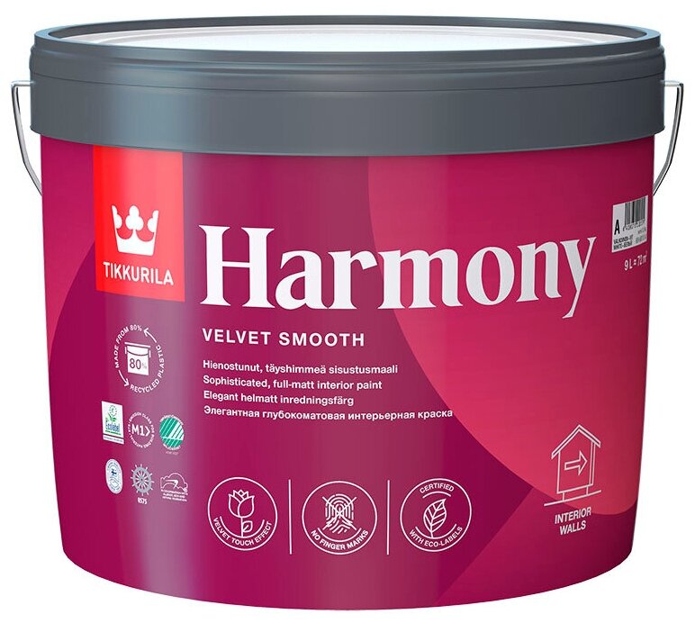 Tikkurila Harmony / Тиккурила Гармония Совершенно матовая краска база С 0,9л,