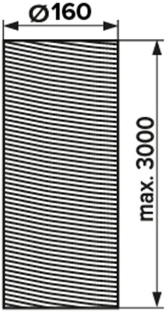 канал-воздуховод гибкий гофрир. 160мм, алюминиевый до 3м, 16ва, эра ERA - фото №3