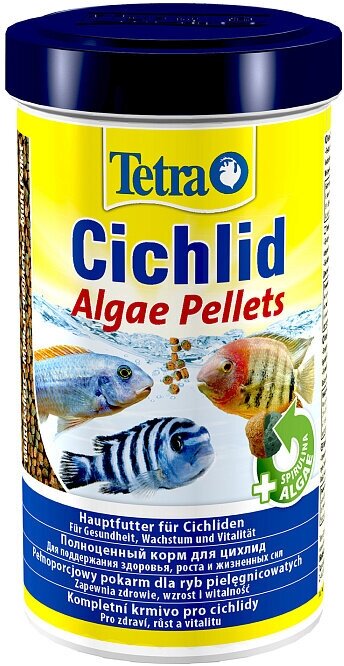 Tetra Cichlid Algae Pellets Основной корм для травоядных цихлид, гранулы 500 мл/165гр