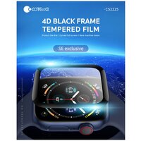 Защитное стекло COTEetCI 4D для Apple Watch SE, черный, 44mm