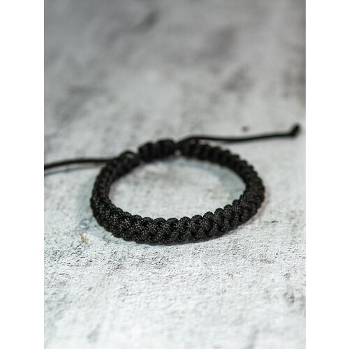 фото Браслет плетеный из паракорда серо-черный нет бренда