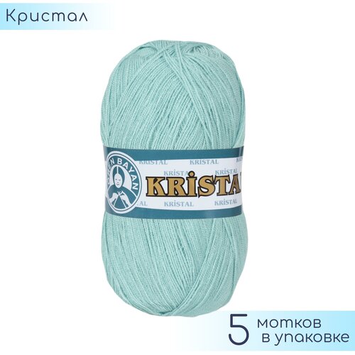 фото Пряжа madame tricote "kristal" №135 бледно голубой, 100% акрил, 100гр. 450м. 5шт. madame tricote paris