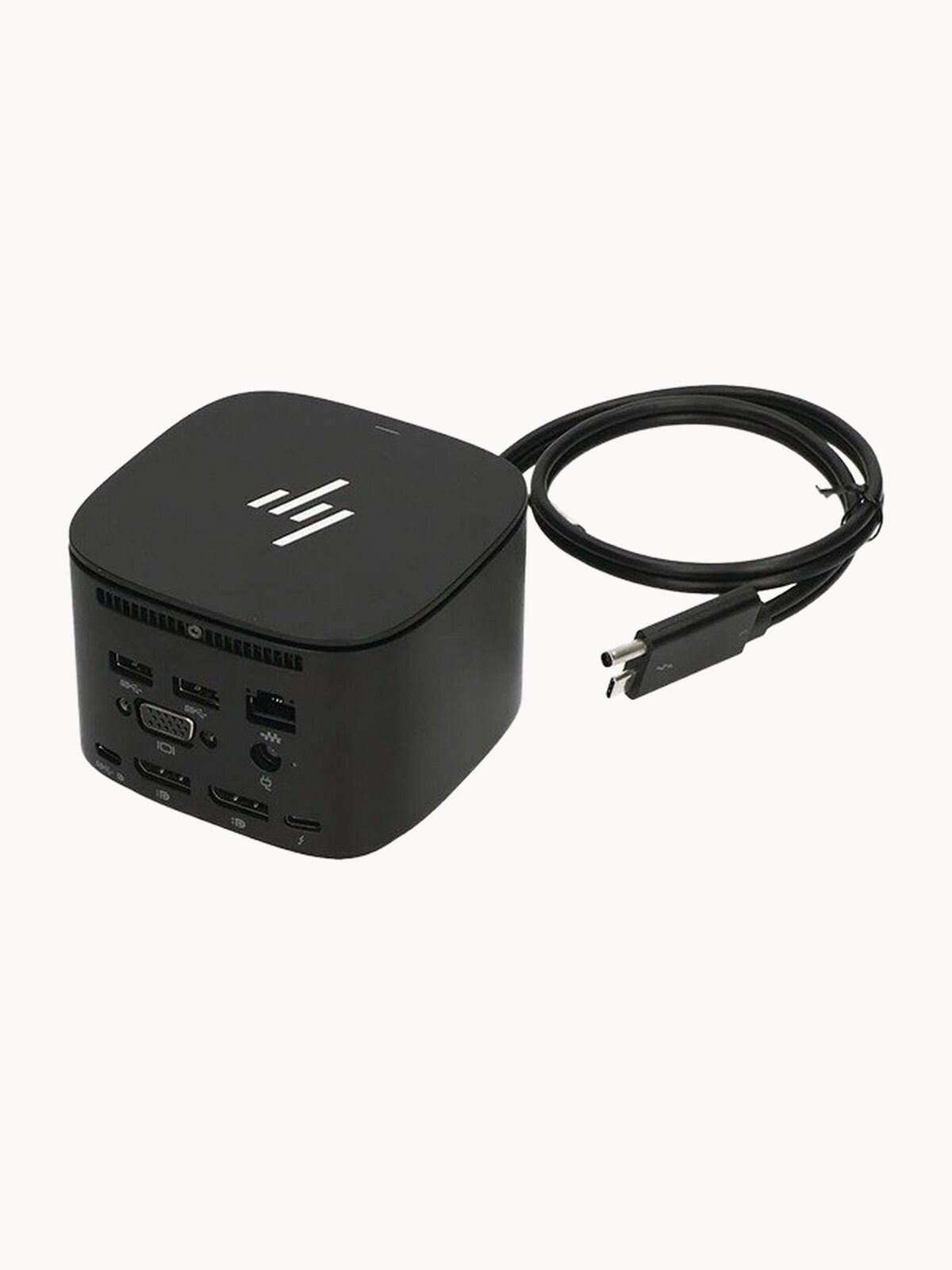 Док-станция HP Thunderbolt G2 2UK38AA (слитный разъем), 230Вт, для ноутбука, подключение через Thunderbolt, черная