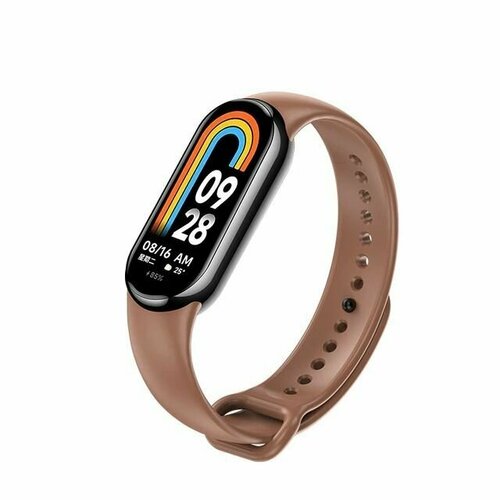 Ремешок силиконовый для Xiaomi Smart Band 8 и 9 коричневый