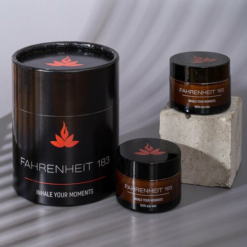 Свечи ароматические в подарочном тубусе FAHRENHEIT 183 