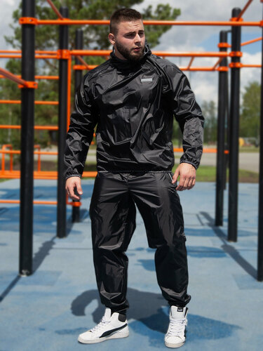 Изображение товара Костюм-сауна мужской CROSSSPORT Кмпс-129 (46, Черный)