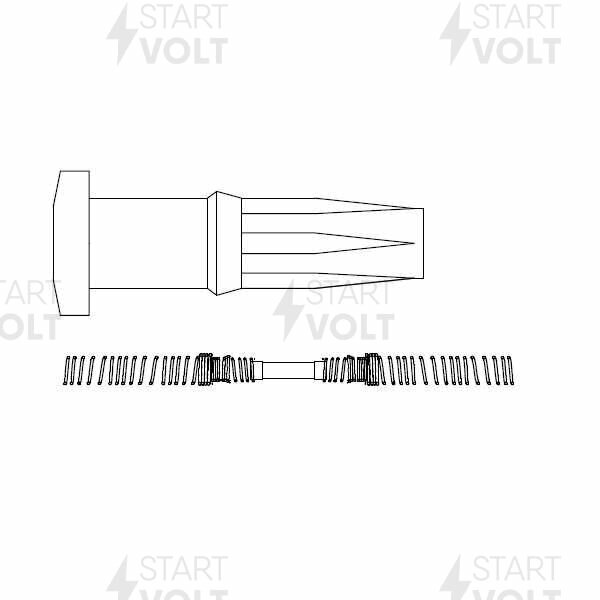 Наконечник катушки зажигания для автомобилей Hyundai/KIA Sonata (01-)/Santa Fe (00-) 2.4i StartVolt - фото №16