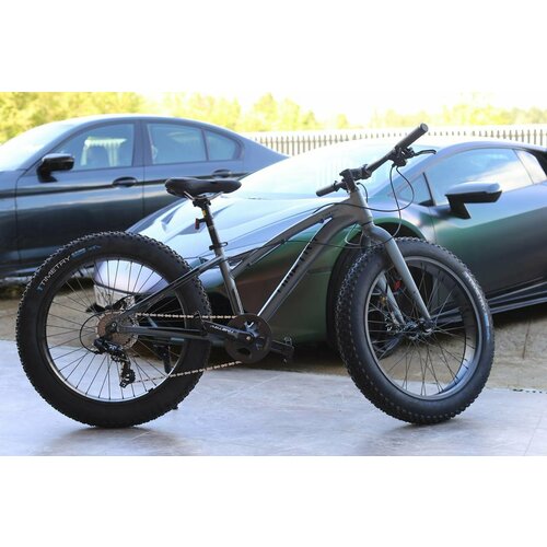 Фэтбайк Вездеход Richiesto TT120 8s 24 Гидравлические тормоза Алюминиевая рама 15 Спортивный Взрослыйподростковый горный серый 2943500₽