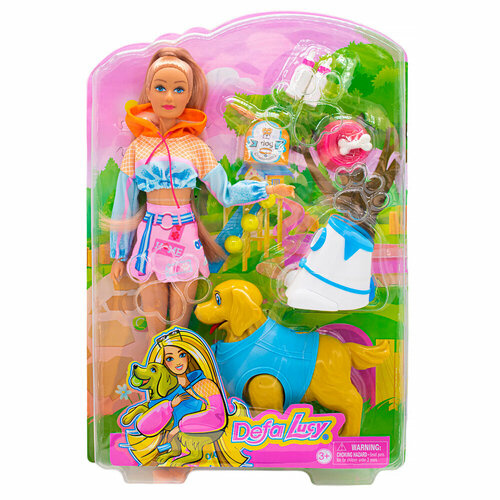 Кукла 8485 с питомцем в коробке Defa Lucy кукла defa pet world с домашним питомцем 4 8 видов д94412