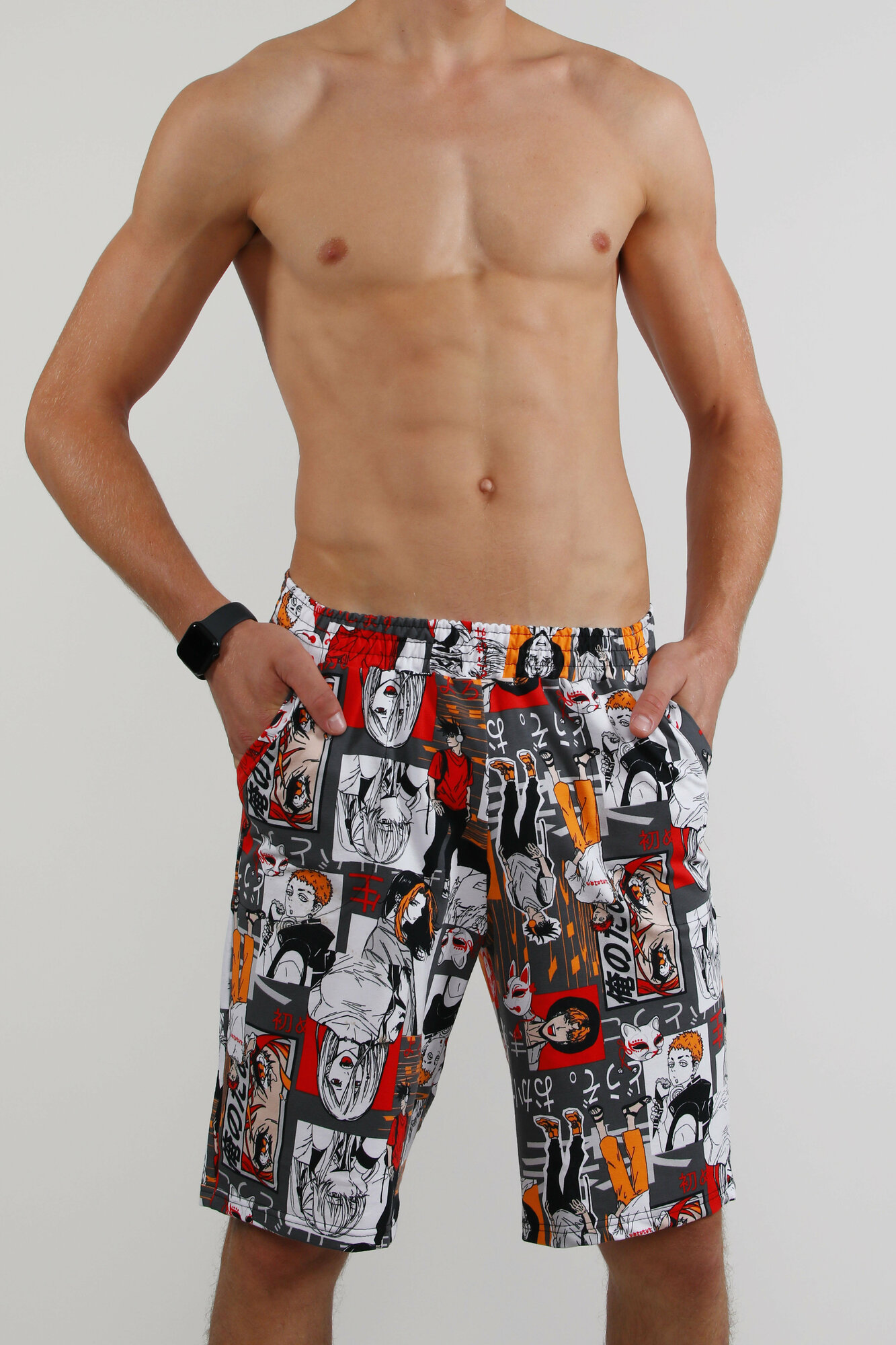 Шорты MORE HOME, размер 48, красный — фото 1