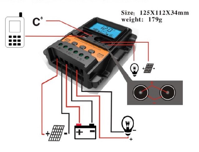 Солнечная панель гибкая 25W 18V с независимым контроллером заряда аккумулятора 12в. - фотография № 4