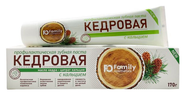 Family cosmetics Зубная паста Кедровая с кальцием Vilsendent