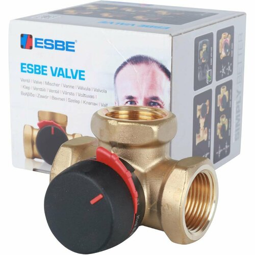 Трехходовой смесительный клапан Esbe VRG 131 муфтовый (ВР), Ду 20 (3/4), Kvs-6.3 трехходовой смесительный клапан термостатический esbe vta321 31100800 муфтовый вр ду 20 3 4 kvs 1 6