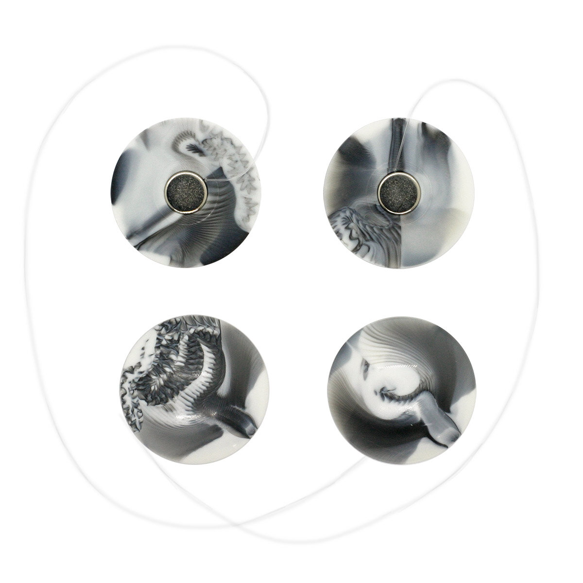 Клипсы для штор магнитные 2 шт, 3,5*30 см, на леске, 'Агат', SmolTex (78)