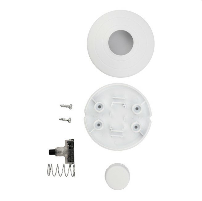 Выключатель-кнопка 250V 2А ON-OFF белый (напольный - для лампы) REXANT - фотография № 4