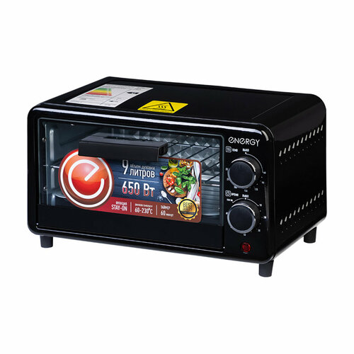 Мини-печь Energy GT-09A-B 9 л 650 Вт таймер термостат черная 315300₽