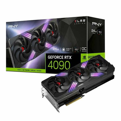 Видеокарта PNY RTX4090 24GB XLR8 Gaming VERTO EPIC-X RGB Overclocked GDDR6X 384-bit DPx3 HDMI 3FAN DLSS 3 RTL 338999₽