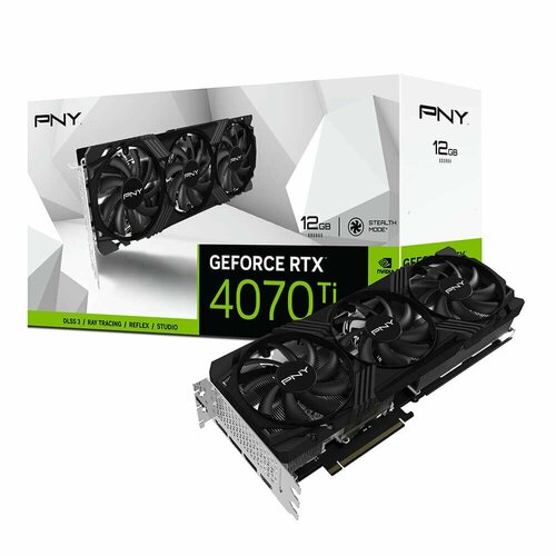 Видеокарта PNY RTX4070Ti 12GB VERTO 3FAN DLSS 3 GDDR6X 192-bit DPx3 HDMI RTL 9565000₽