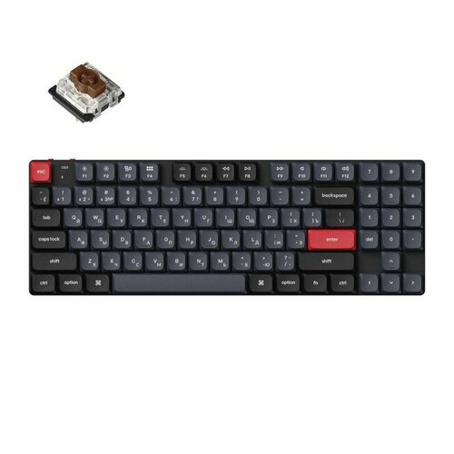 Беспроводная механическая клавиатура QMK Keychron K13 Pro, 90 клавиш, Hot-Swap, Gateron low profile Red Switch