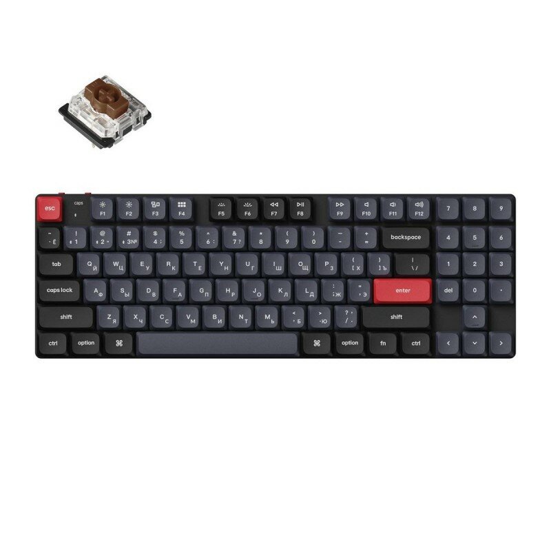 Клавиатура QMK Keychron K13 Pro, 90 клавиш, Hot-Swap, Gateron low profile Red Switch - фото №1