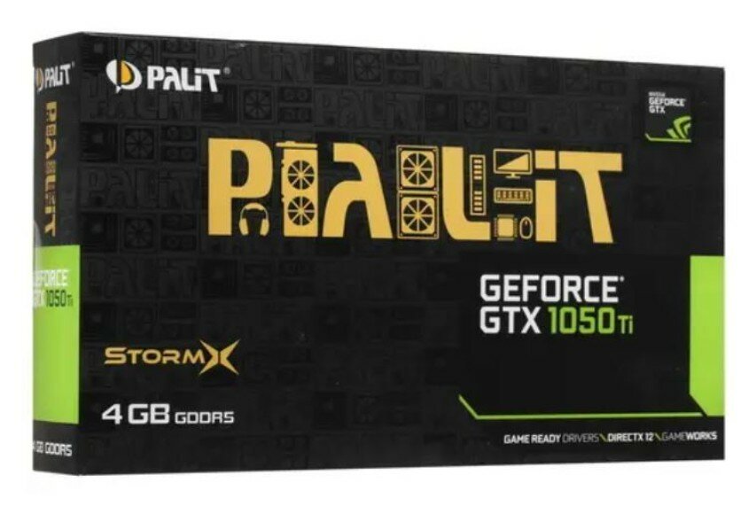 Видеокарта Palit GeForce GTX 1050 Ti StormX 4GB (NE5105T018G1-1076F)