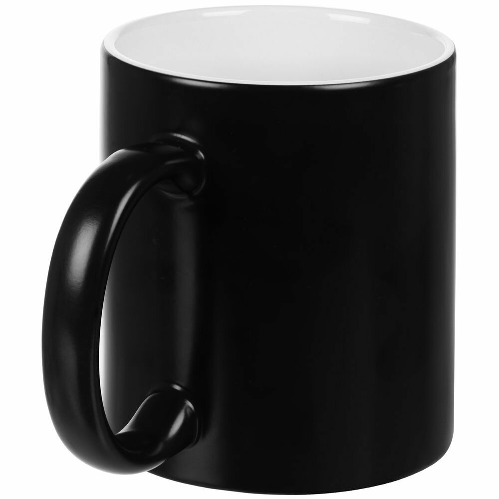 Кружка чашка для чая кофе Хамелеон, глянцевая, черная