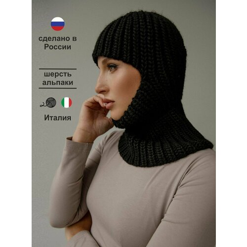 фото Балаклава mayya для женщин, размер one size, черный