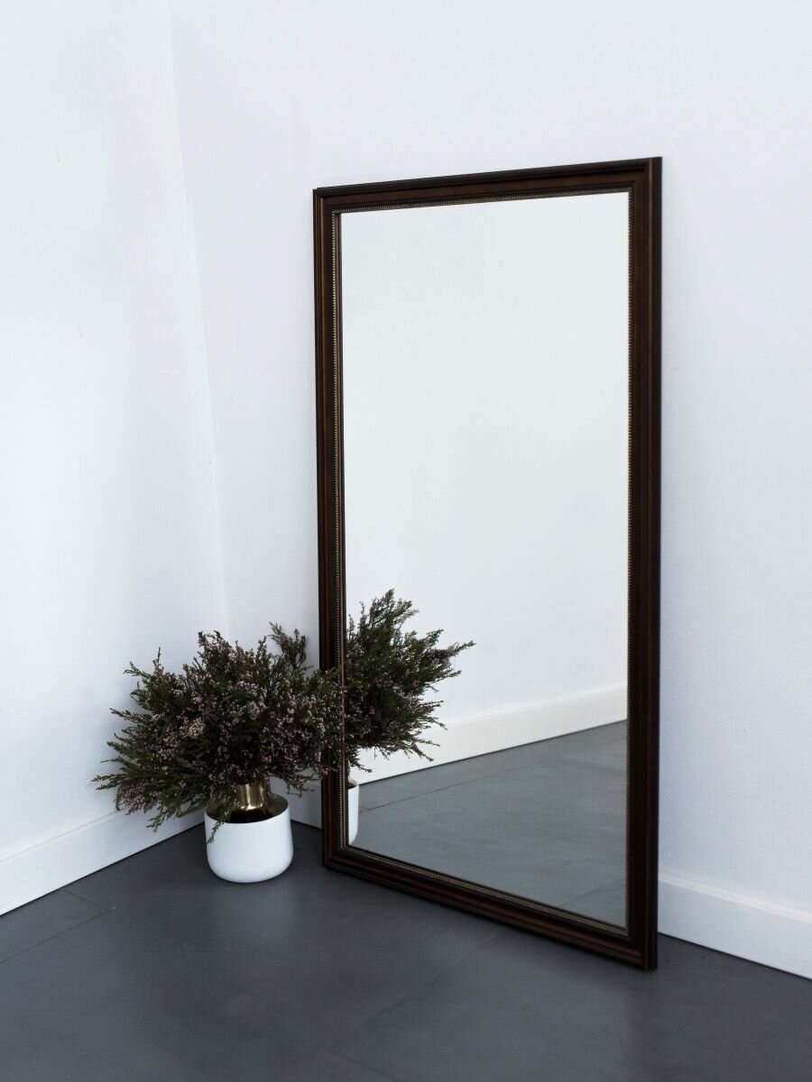 Зеркало декоративное в раме настенное Salendo 50x70, коричневый - фотография № 2