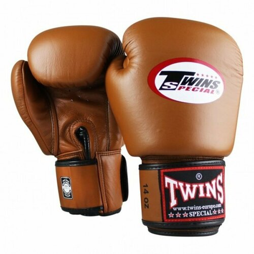 Перчатки боксерские тренировочные Twins Special BGVL-3 12 oz Brown перчатки боксерские тренировочные twins special bgvl 3 белый 12 oz