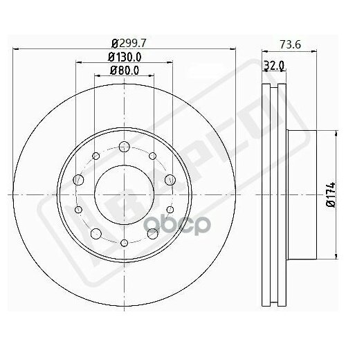Диск Тормозной Psa Jumper/Boxer/Ducato 06- Перед. Вент. BAPCO арт. BD0693